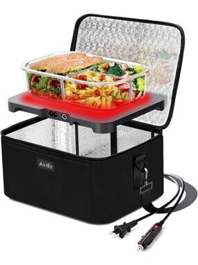 3-in-1 Portable Electric Lunch Box Heater - Mini Food Warmer for Car, Travel